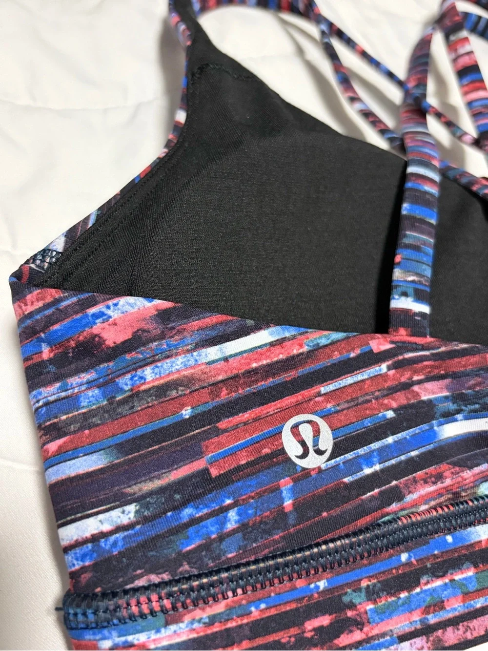 Lululemon Time To Sweat Bra Hinshu Alpine Multi Striped Size 6